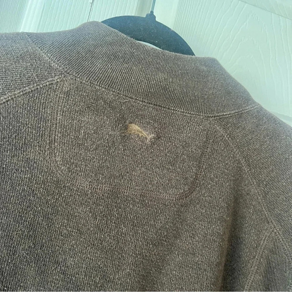 Tommy Bahama Flipsider 1/4 Zip Sweatshirt Mens Medium Brown Reversible Beach - Picture 5 of 5